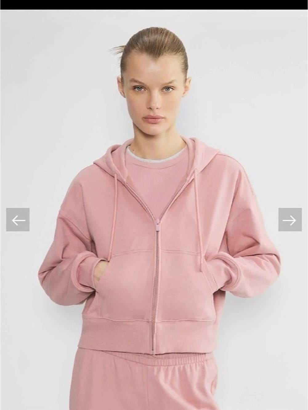 Aritzia Cozy Sweatfleece Mega Zip Hoodie Pink